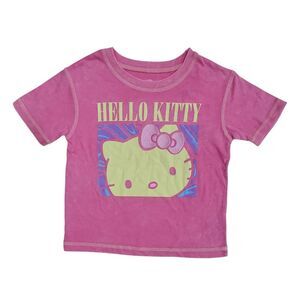 Character Kids Girls Crewneck Vintage Short Sleeve Graphic Tee - Hello Kitty